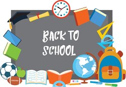 back to school concept includes student clipart