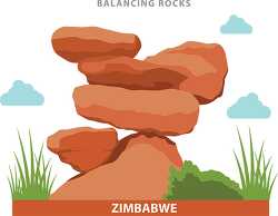 balancing rocks epworth rhodesia zimbabwe vector clipart