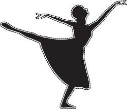 Ballet Dancer Silhouette Clipart