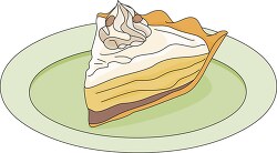 banana cream pie on plate
