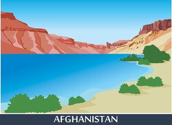 band e amir national park afghanistan clipart