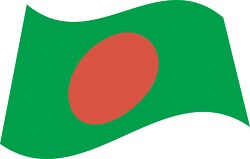 Bangladesh flag flat design wavy clipart
