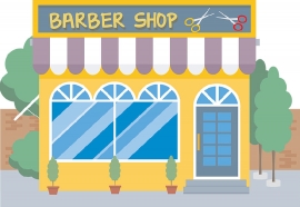 barber shop building clipart 033