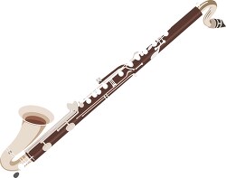 bass clarinet white background clipart