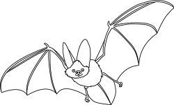 bat black outline clipart