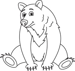 bear black white outline cliprt