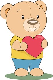 bear holiding love heart
