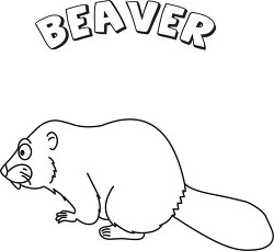 beaver coloring page clipart