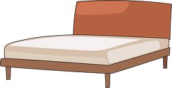 bed on bed frame clipart