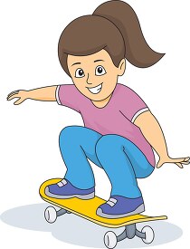 beginning skateboard trick clipart