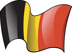 Belgium wavy country flag clipart