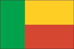 Benin flag flat design clipart