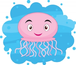 big jellyfish cartoon clipart