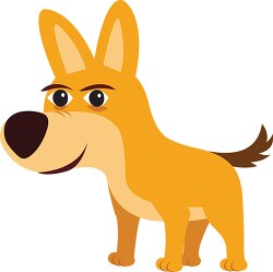 big nosed dog smiling clipart