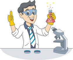 biologist working in the lab clipart
