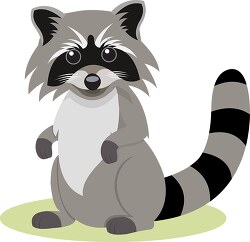 black masked raccoon cartoon clipart