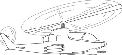 black outline bell ah 1 huey cobra helicopter clipart
