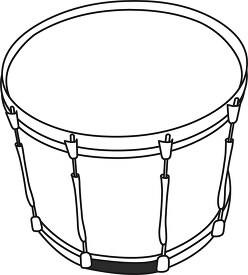 black white outline drum clipart