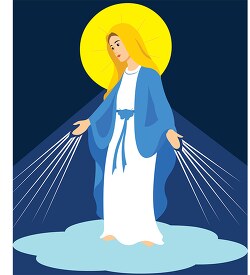 blessed mother mary christian religion clipart 2