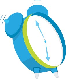 blue alarm clock ringing clipart 6810