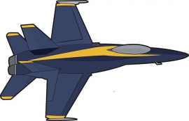 blue angel FA18 hornet military jet clipart image 232
