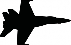 blue angel FA18 hornet military jet silhouette clipart image