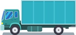 blue conainer truck transportation clipart