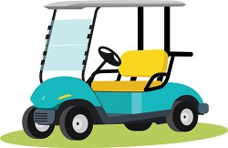 blue golf cart clipart