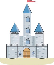 blue medieval fariy tale castle