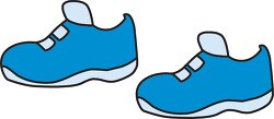 blue tennis shoes