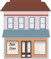 book store exterior building clipart 805g