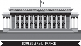 bourse of paris paris france gray color