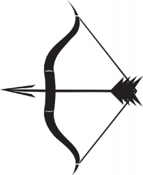 bow and arrow silhouette clipart