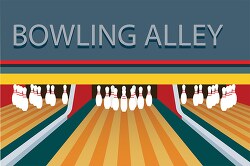bowling alley clipart
