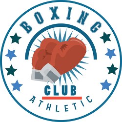boxing club champion logo clipart
