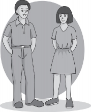 boy and girl standing gray 21812