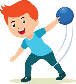 boy bowling sports clipart