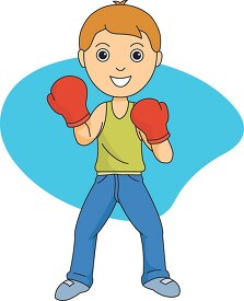 boy boxing cartoon