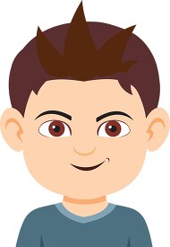 Boy character confident expression clipart