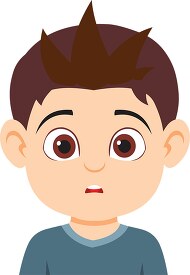 boy character stunned expression clipart