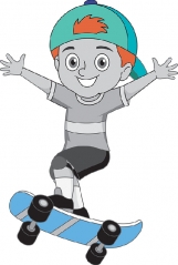 boy doing skateboarding gray color