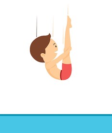 boy highdiving into pool water sports clipart