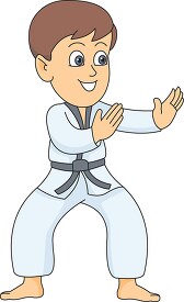 boy karate.stance clipart