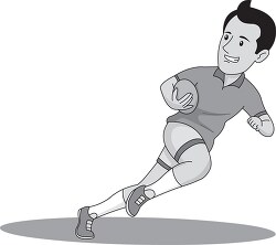 boy playing rugby gray color