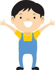 boy with hands stretched out clipart