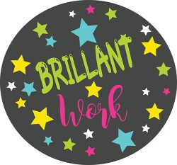 brillant work student motivation button clipart