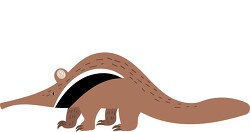 brown anteater line art vector clipart