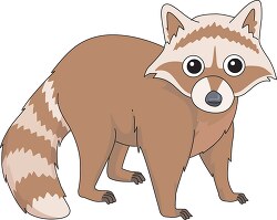 brown raccoon animal clipart