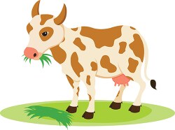 brown spotted cow clipart