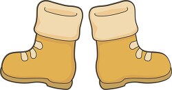 brown winter boots clipart